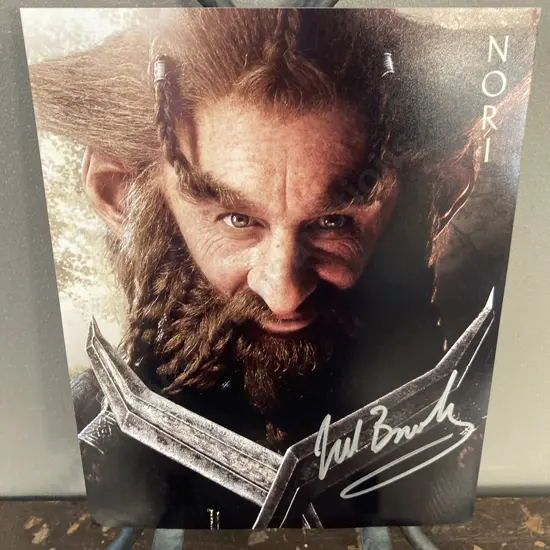 Jed Brophy "Nori" Autographed The Hobbit 25 x 20cm Photo